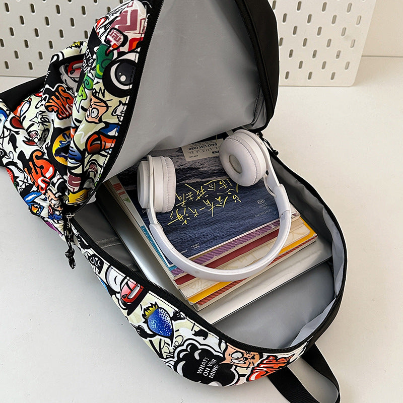 Trendy Grafikdruck Rucksack Karnz