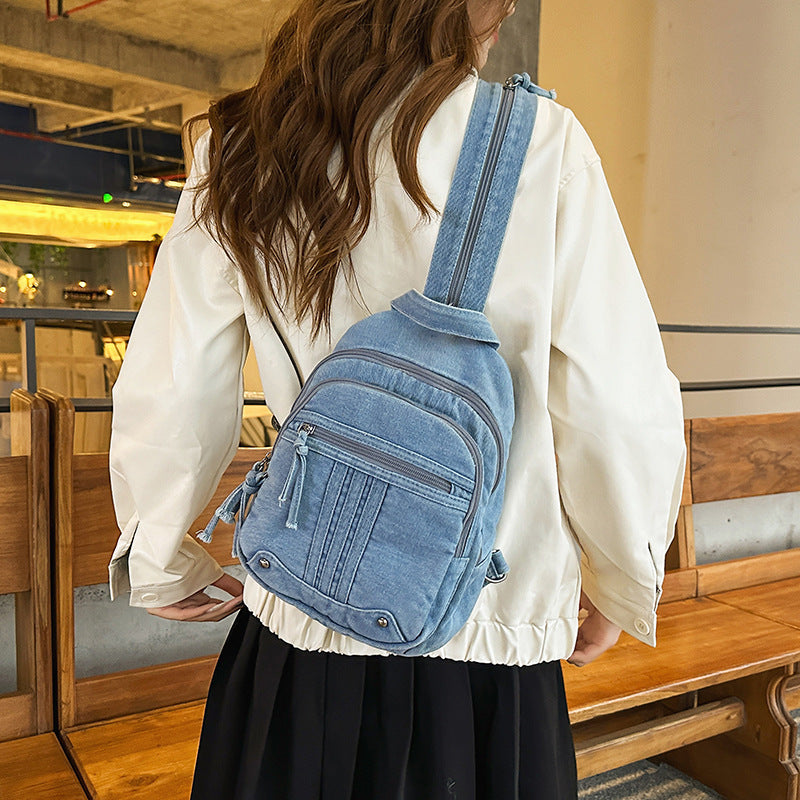 Multifunktionaler Denim-Rucksack Karnz