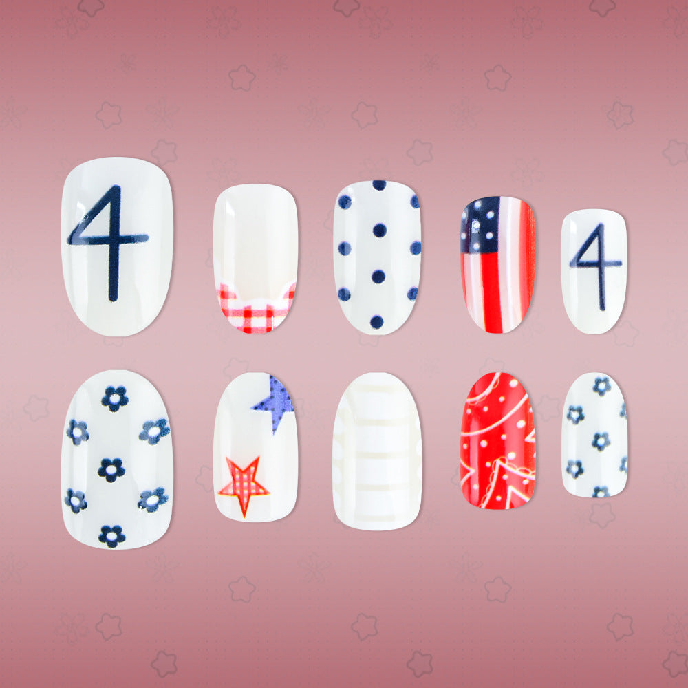 Patriotisches Nagelkunstdesign Karnz