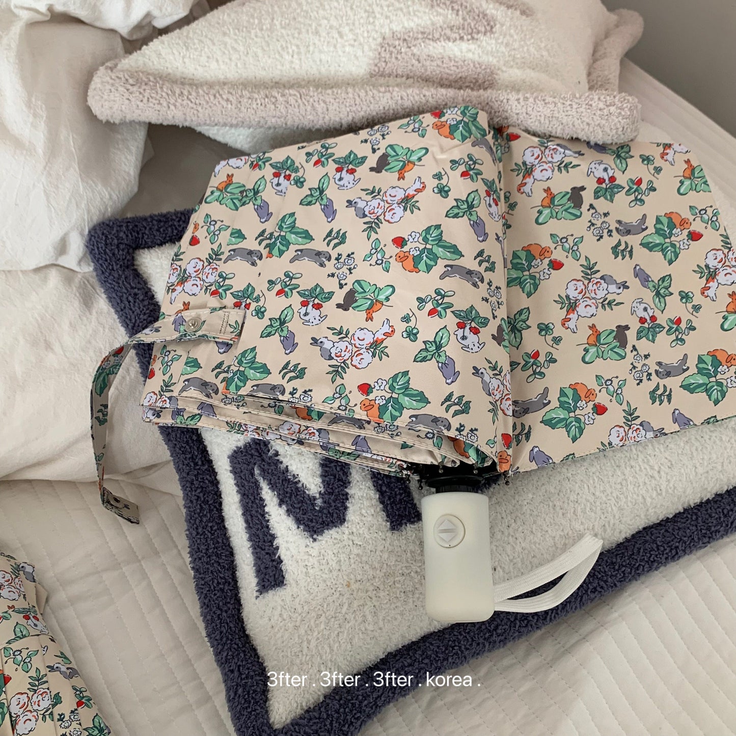 Damen Faltbarer Regenschirm mit floralem Vintage-Design Karnz