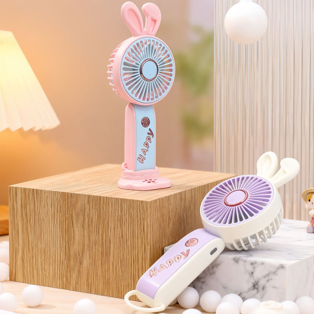 Damen Tragbarer USB Handventilator mit süßem Bärenmotiv Karnz