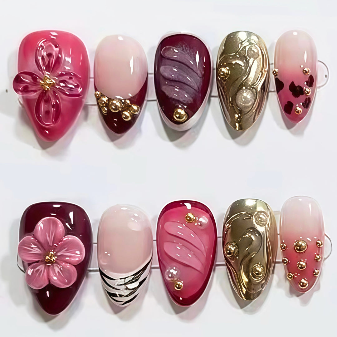 Kreatives dekoratives Press-On-Nagelkunst-Set