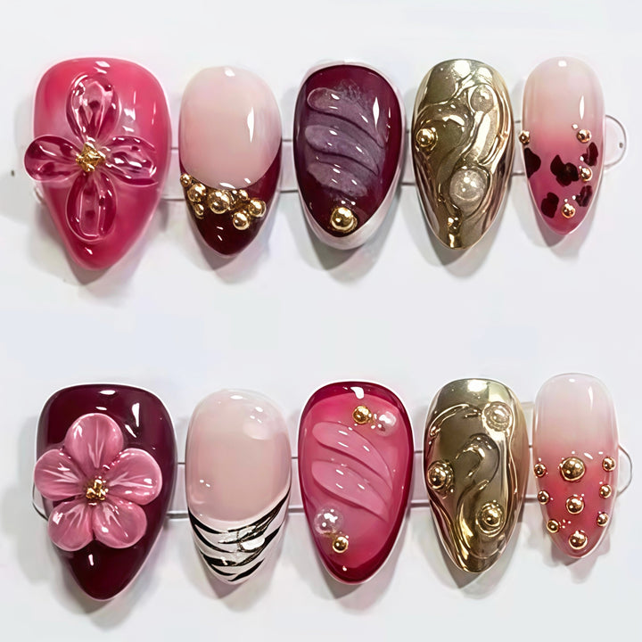 Kreatives dekoratives Press-On-Nagelkunst-Set