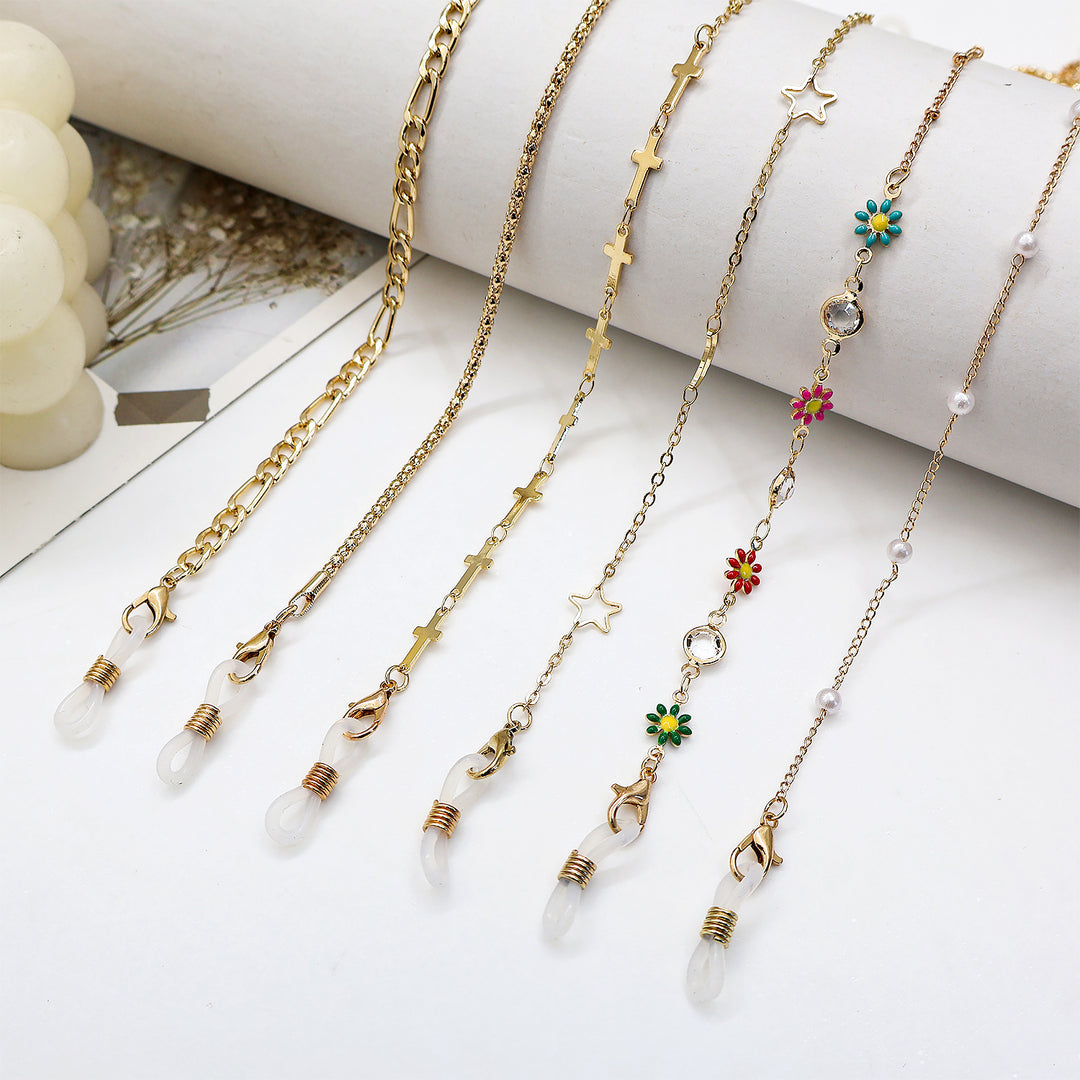 Elegante kreuzverzierte Brillenband Karnz