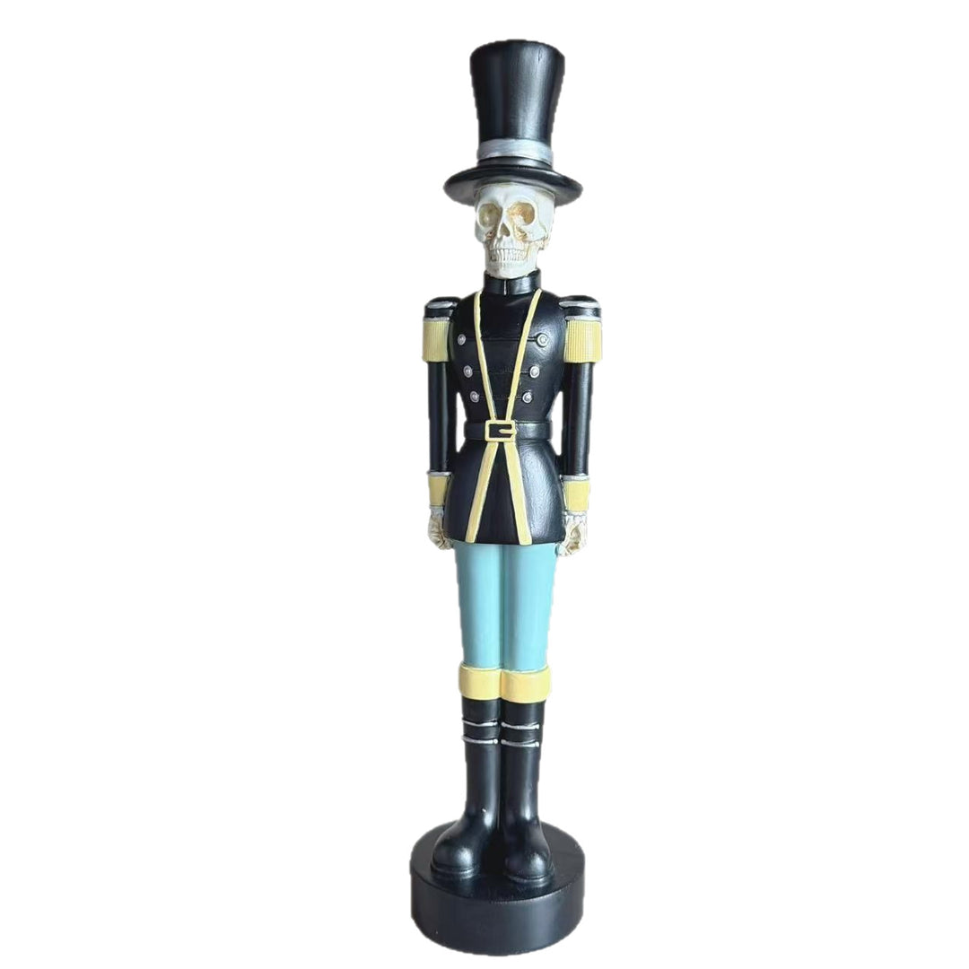 Dekorative Skelettfigur im Militär-Look Karnz
