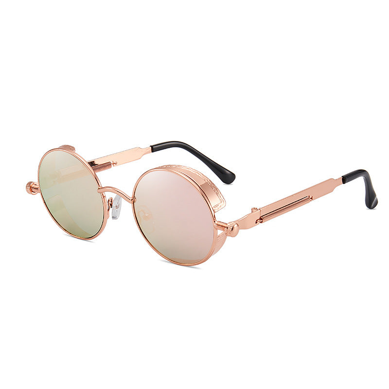 Damen Retro-inspirierte runde Sonnenbrille mit speziellen Gläsern Karnz