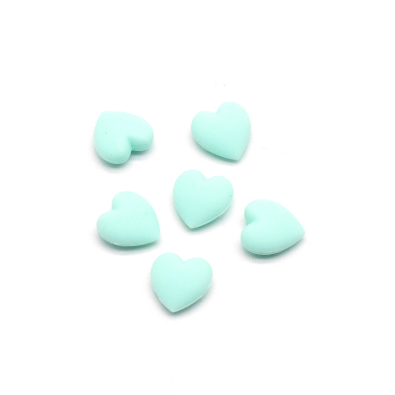 Dekorative Herzförmige Gummi Charms Karnz