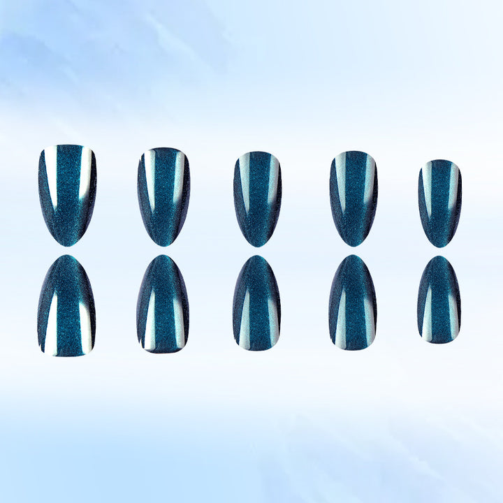 Premium Glänzende Stiletto Press-On Nägel Karnz