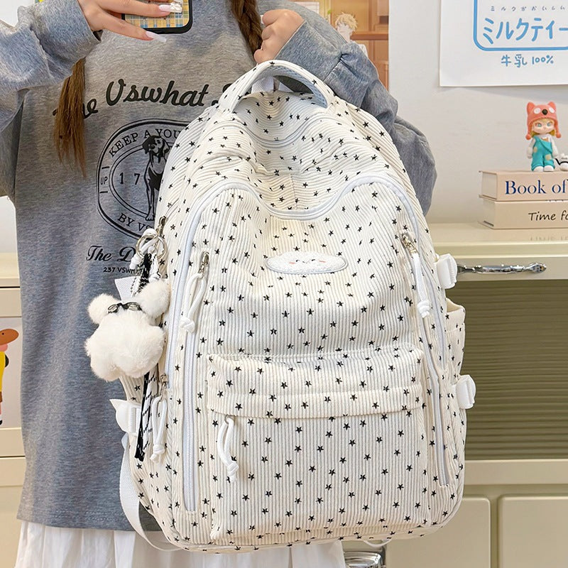 Trendig Star-Beschichtet Multi-Taschen Rucksack Karnz