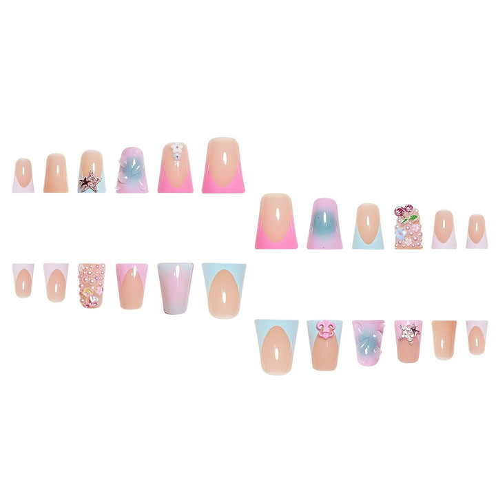 Dekoratives Künstlerisches Press-On Nail Set Karnz