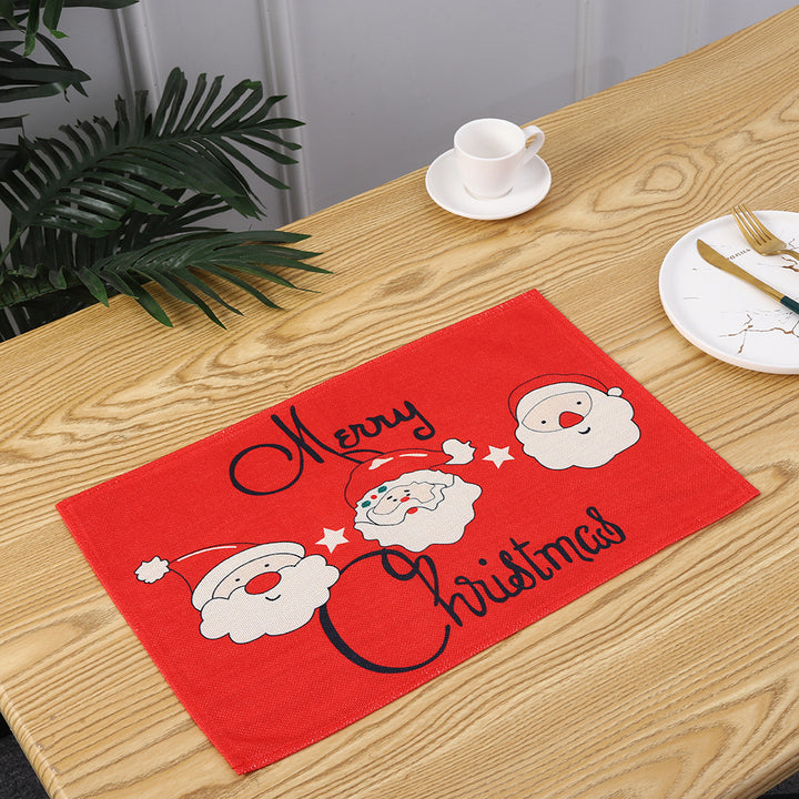 Weihnachtsplatzdeckchen mit festlichem Santa-Motiv Karnz
