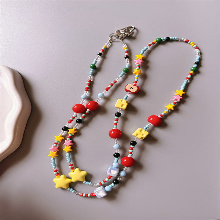 Farbenfrohes Perlen-Handyhalsband Karnz 1790135533