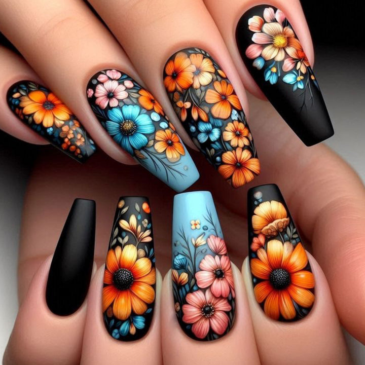 3D Floral Acryl Nagelkunst Erweiterungen Karnz