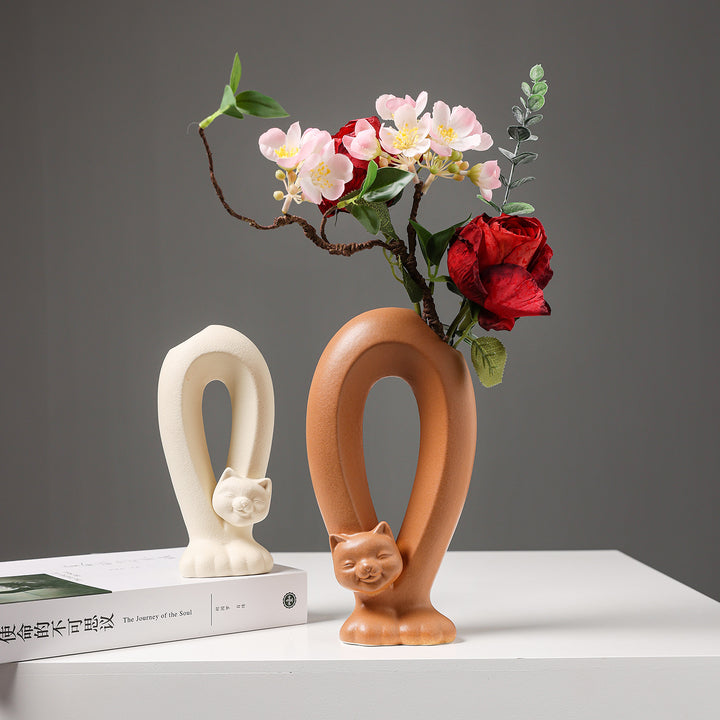 Kat-förmige dekorative Skulptur