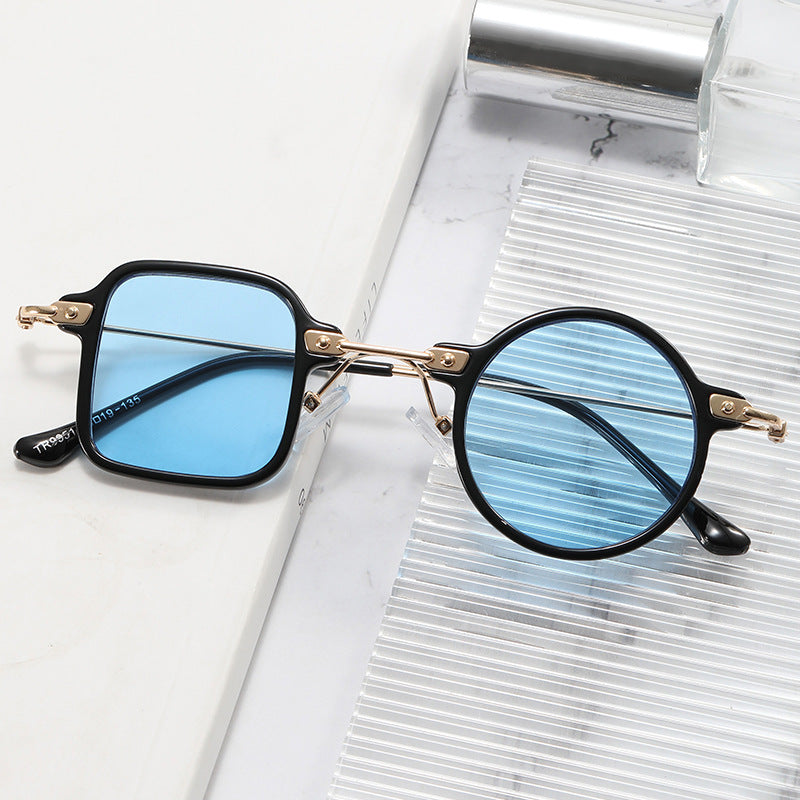 Damen elegante runde Hybridbrille mit quadratischem Design Karnz