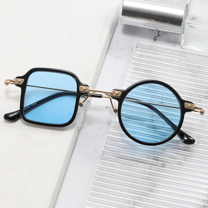 Damen elegante runde Hybridbrille mit quadratischem Design Karnz