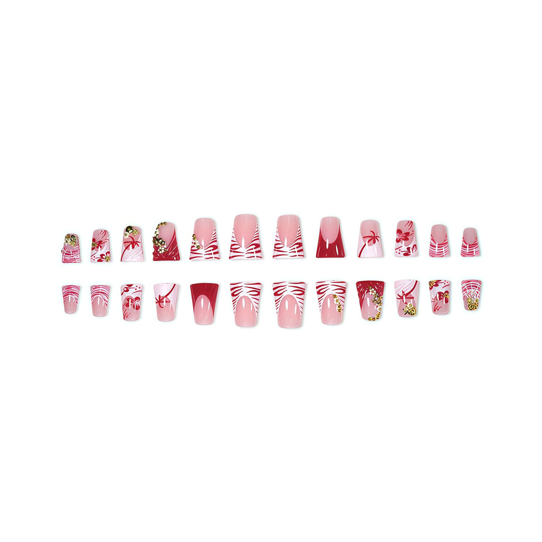 Floral Design Press-On Nail Extensions Karnz