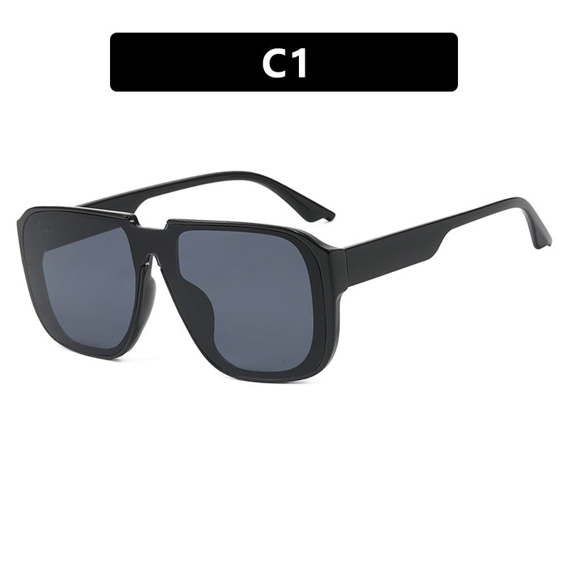 Damen trendy quadratische Sonnenbrille mit transparentem, grünem Rahmen und schützendem UV-Filter Karnz