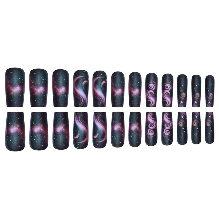 Galaxy-Themed Press-On Nail Extensions Karnz