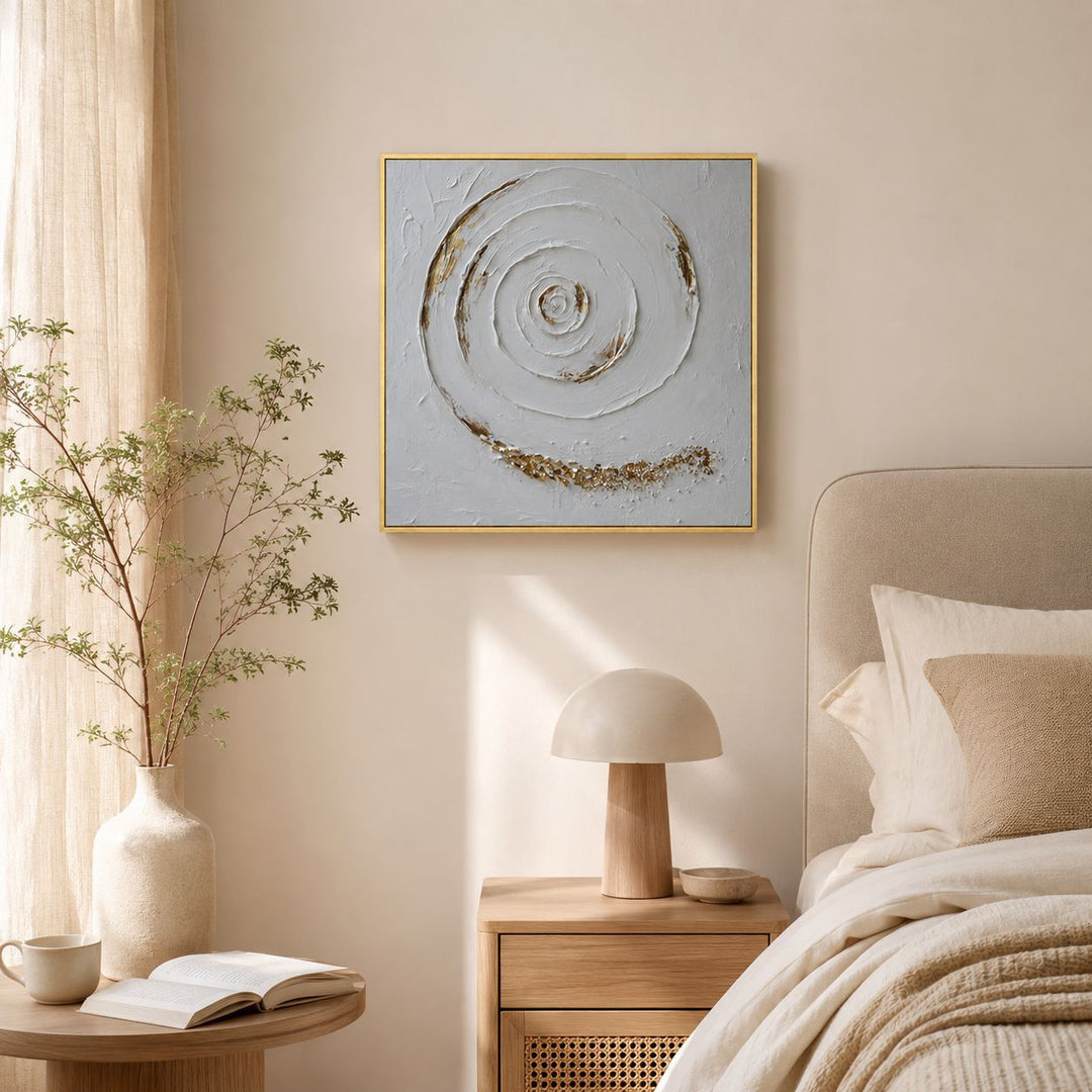 Abstraktes Spiraltexturiertes Leinwandkunstwerk