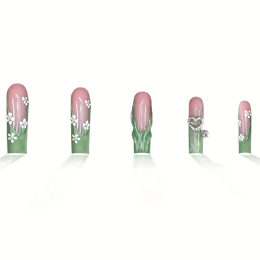 Florale 3D dekorative Nagelkunst Karnz