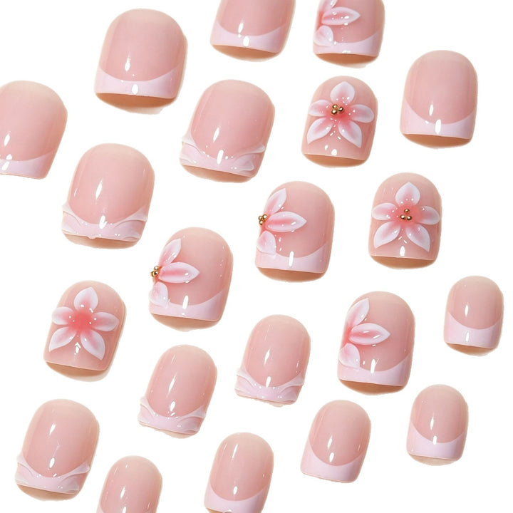Florale Acryl-Nagelkunst-Spitzen Karnz