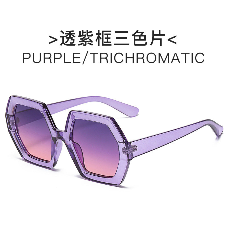 Damen extravagante hexagonale Sonnenbrille Karnz