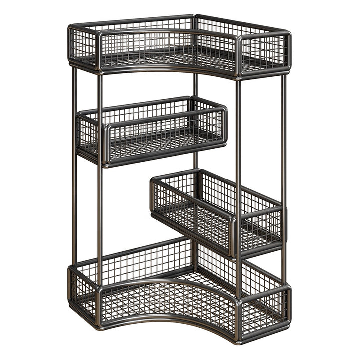 Drei-Tier-Eck-Mesh-Metall-Badregal-Organizer