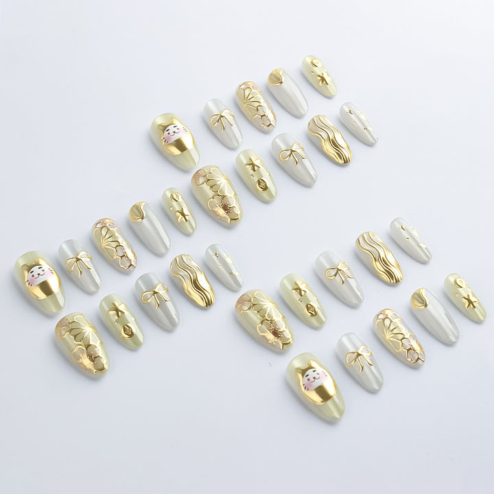 Künstlerisches 3D Press-On Nagelkunstset Karnz