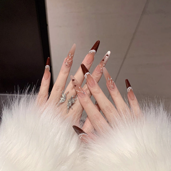 Glänzendes Ombré Press-On Nagelset