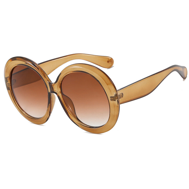 Damen modische Sonnenbrille mit großem Rahmen und UV-Schutz Karnz