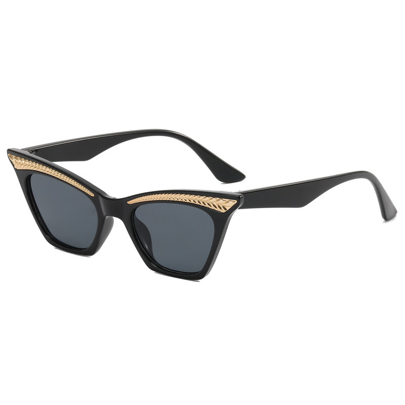 Damen Cat-Eye Sonnenbrille mit luxuriösem Detail Karnz