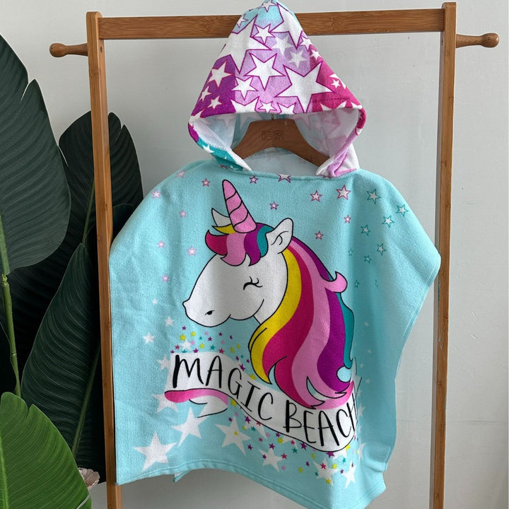 Kinder Haifisch-Design Kapuzenhandtuch Poncho Karnz