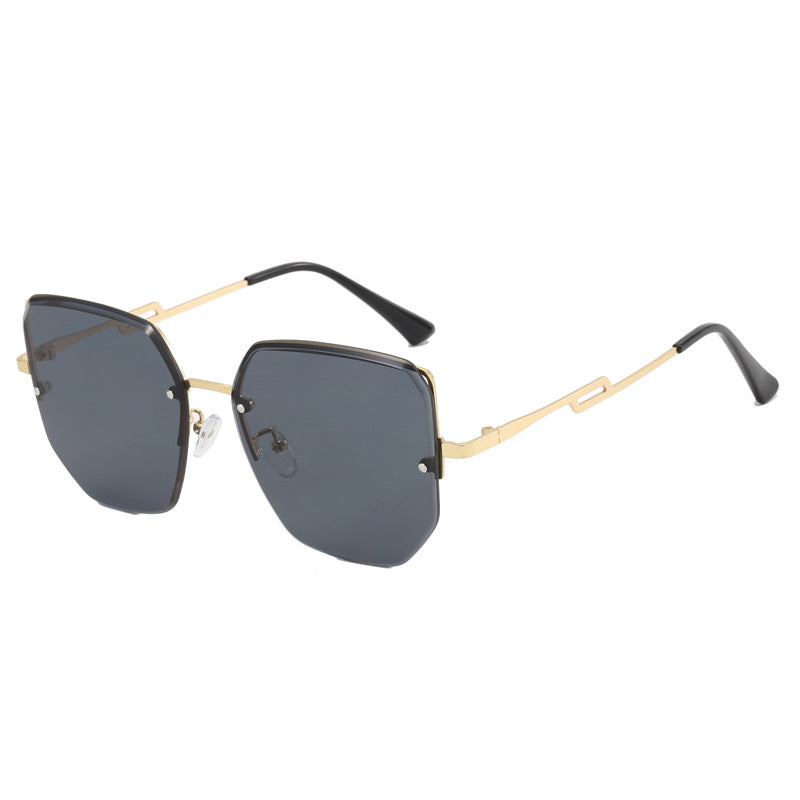 Damen geometrische Designer-Sonnenbrille mit verspiegelten Gläsern Karnz