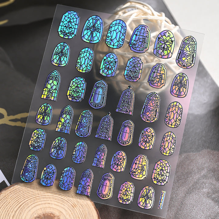 Künstlerische Nagelkunst Aufkleber
