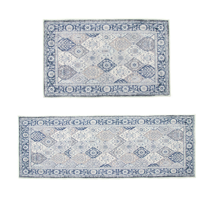 Künstlerisches Vintage geometrisches Teppichset Karnz