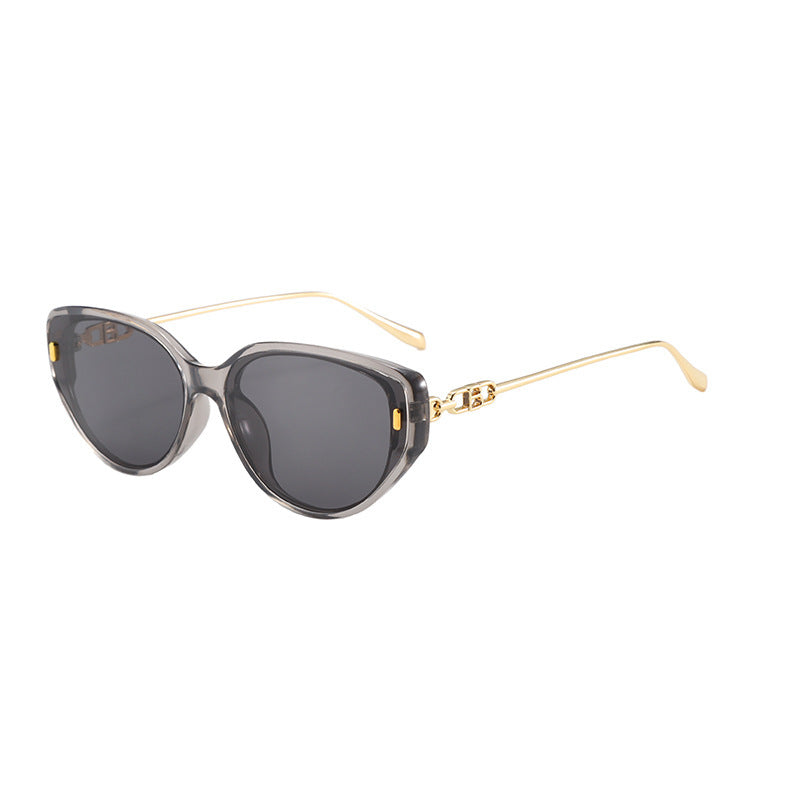 Damen Designer-Sonnenbrille mit filigranem Metallrahmen und außergewöhnlichem Cat-Eye-Design Karnz