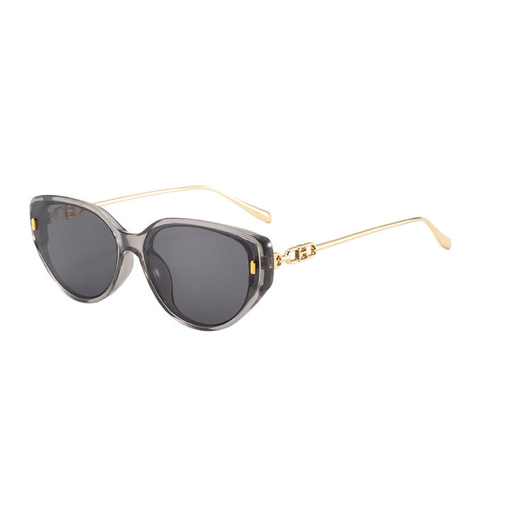 Damen Designer-Sonnenbrille mit filigranem Metallrahmen und außergewöhnlichem Cat-Eye-Design Karnz