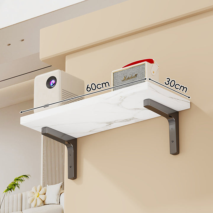 Wandmontierte schwebende Aufbewahrungse shelf mit Marmor-Effekt und Schwerlaststahlhaltern