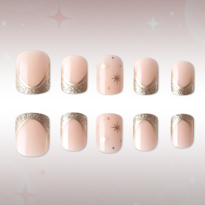 Luxuriöses, mit Sternen verziertes Nagelkunst-Set Karnz