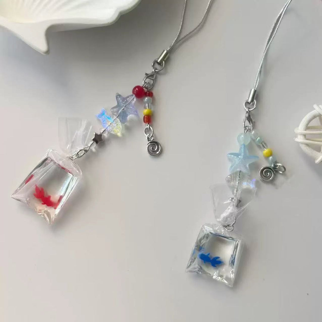 Dekorativer Goldfisch Charm Handy Lanyard Karnz