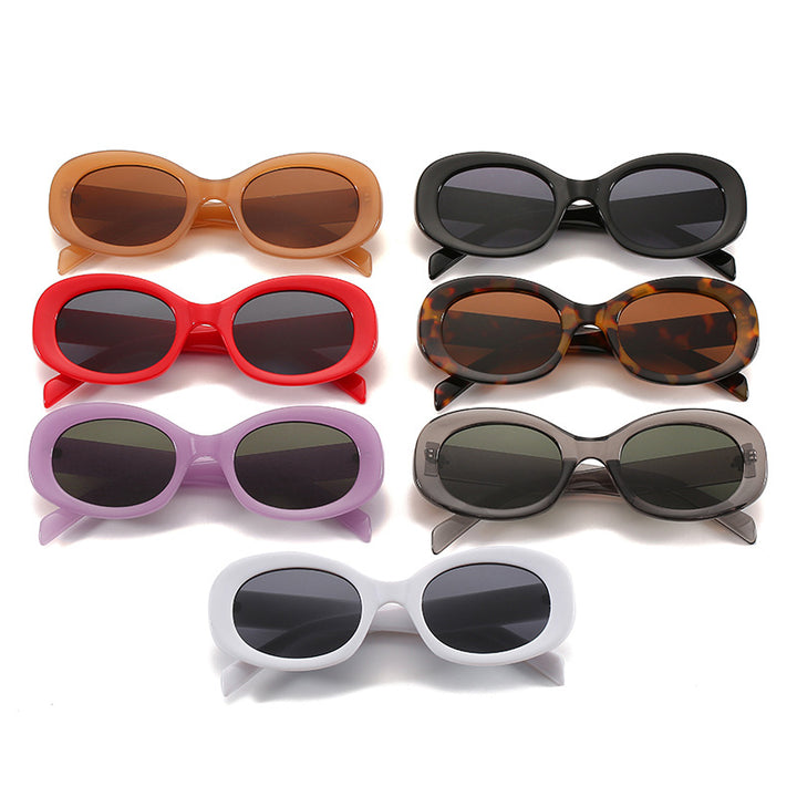 Vintage-Stil Ovalrahmen Sonnenbrille Karnz