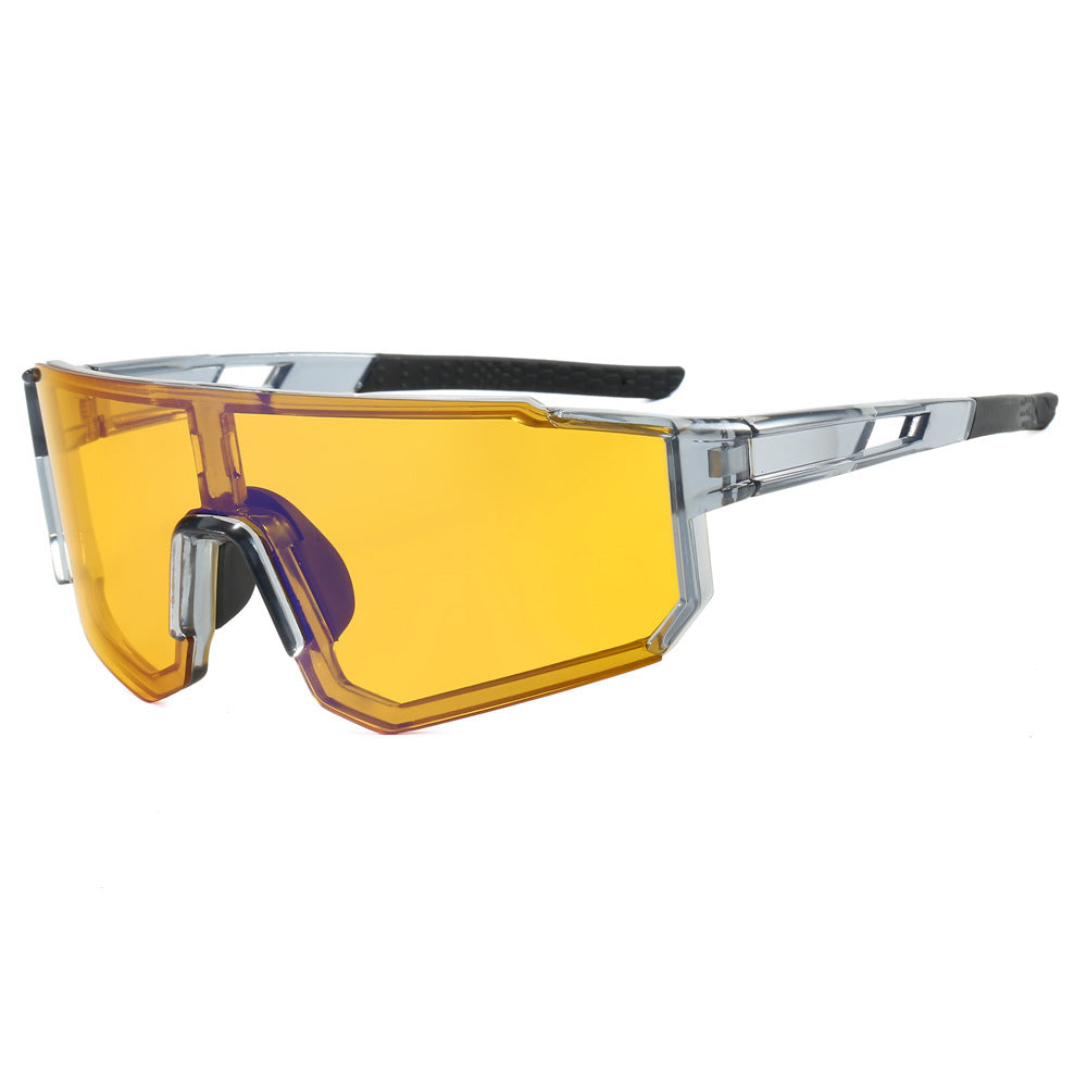 Damen sportliche Sonnenbrille im futuristischen Design mit breitem Sichtfeld Karnz