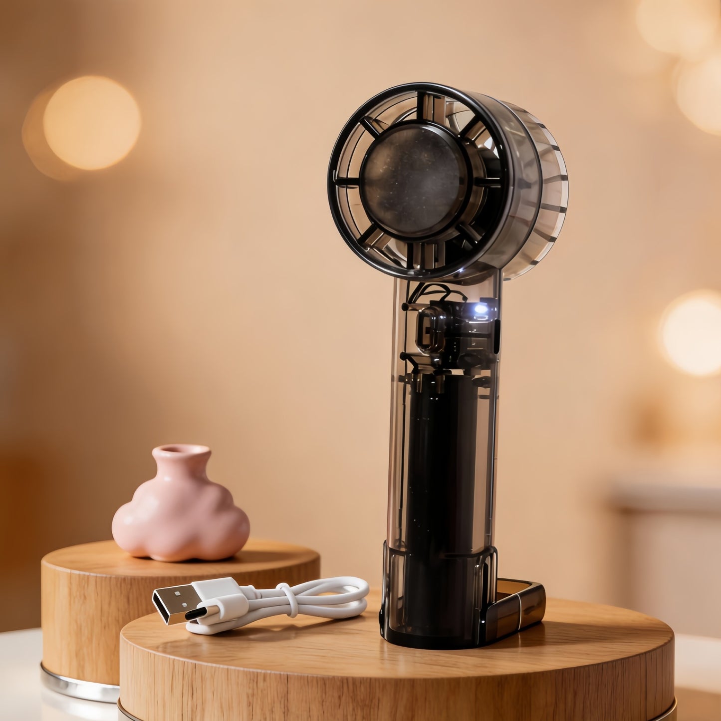 Unisex Tragbarer USB Mini-Ventilator mit integriertem Ladeanschluss Karnz