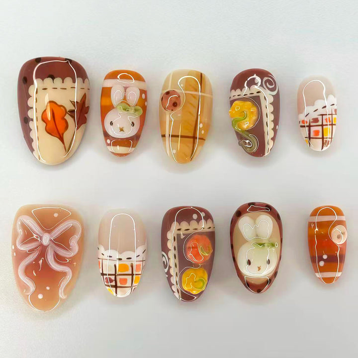 Festliches dekoratives Press-On-Nagelkunst-Set
