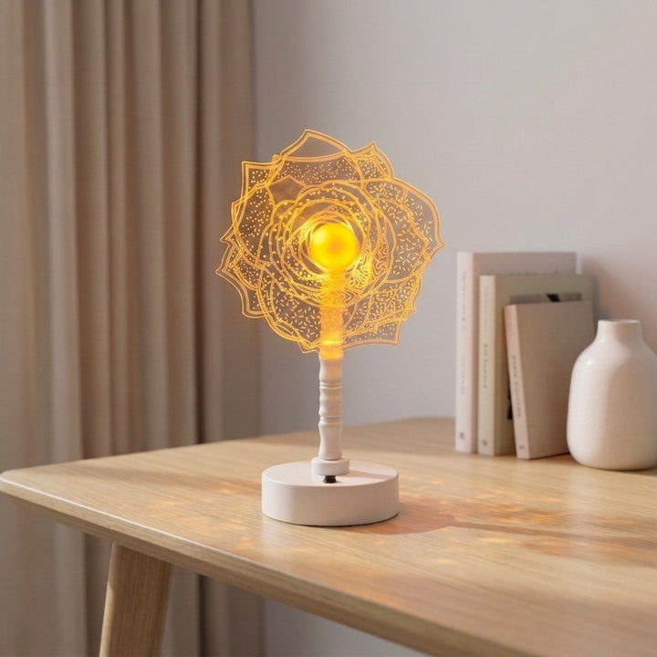 LED Blüten Tischlampe