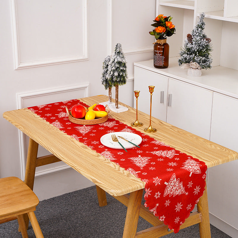Festlicher Tischläufer mit Weihnachtsmotiven Karnz
