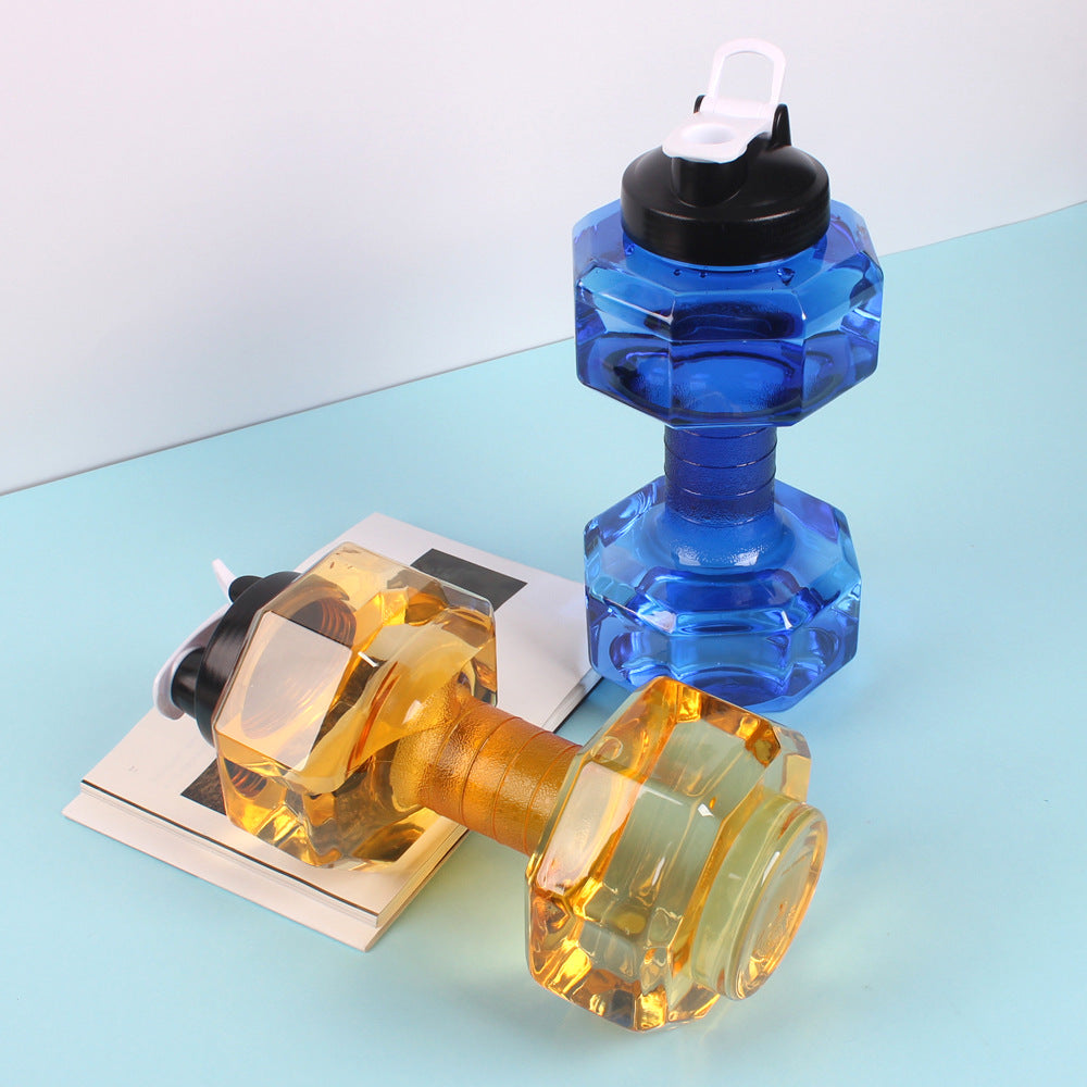Unisex Fitness Wasserflasche in origineller Hantel-Form Karnz