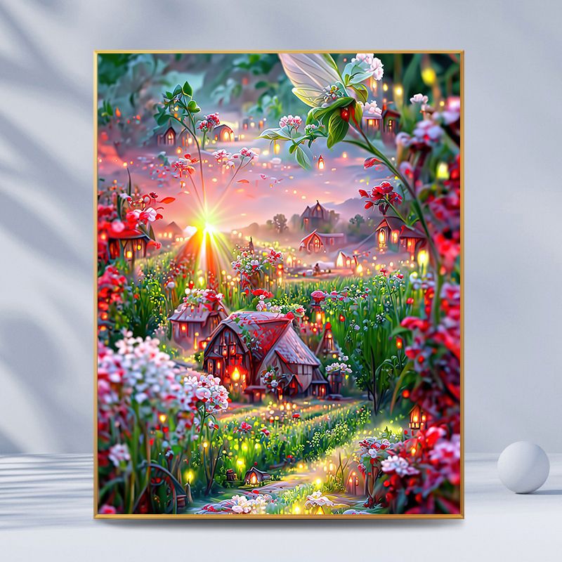 Verzaubertes Garten Landschaft Kunstdruck Karnz