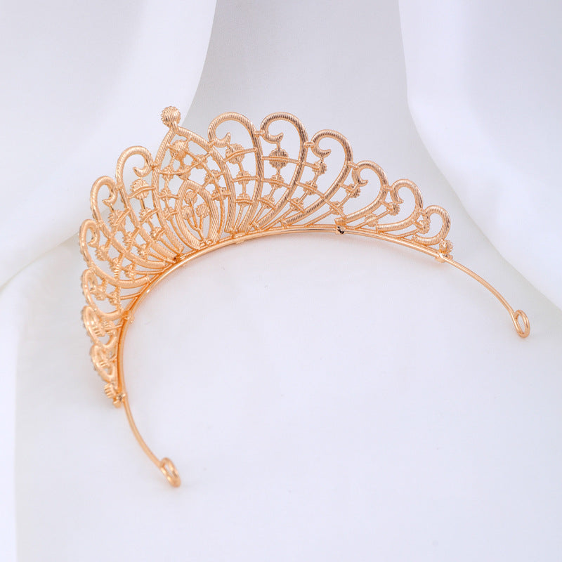 Damen Elegante Strass-Tiara mit floralen Details Karnz